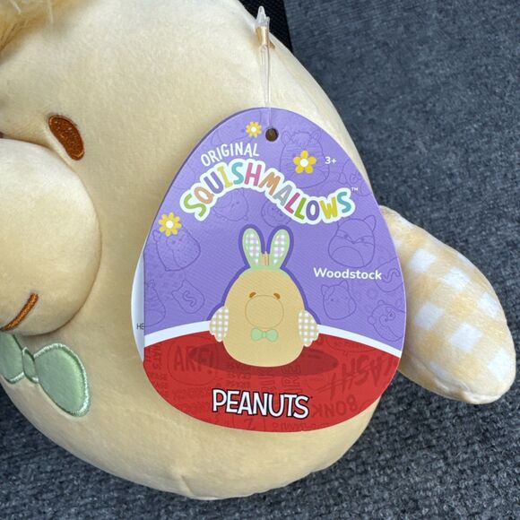 NEW Squishmallows Peanuts 2025 Woodstock W/ Bunny Ears Easter-Spring 8" Plush - Picture 5 of 6